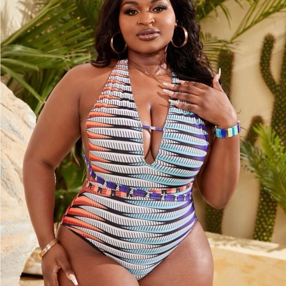 Plus size one piece swimsuit
